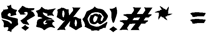 Brick Howl Font OTHER CHARS