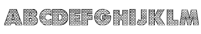 Bricks Font UPPERCASE