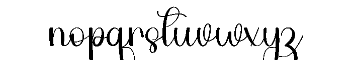 Bride Signature Font LOWERCASE