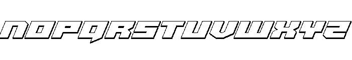 Bridge OFFicer 3D Font LOWERCASE