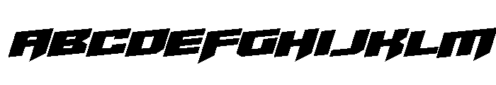 Bridge OFFicer Rotalic Font UPPERCASE