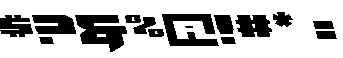 Bridge OFFicer Semi-Leftalic Font OTHER CHARS