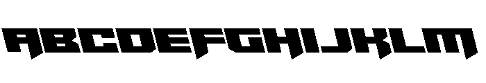 Bridge OFFicer Semi-Leftalic Font UPPERCASE