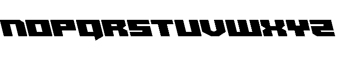 Bridge OFFicer Semi-Leftalic Font LOWERCASE