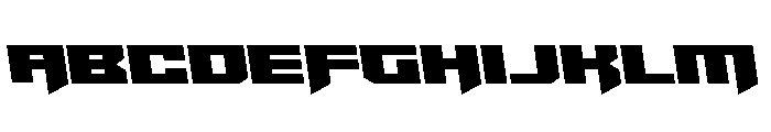 Bridge OFFicer Slight Leftalic Font UPPERCASE