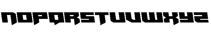 Bridge OFFicer Slight Leftalic Font UPPERCASE