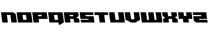 Bridge OFFicer Slight Leftalic Font LOWERCASE