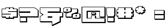 Bridge OFFicer Straight 3D Font OTHER CHARS