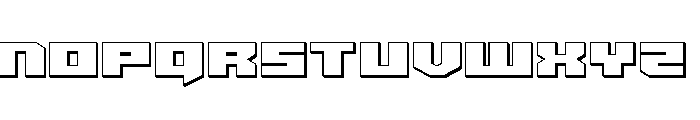 Bridge OFFicer Straight 3D Font LOWERCASE