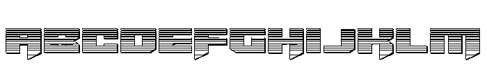 Bridge OFFicer Straight Chrome Font UPPERCASE