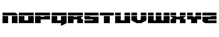 Bridge OFFicer Straight Laser Font LOWERCASE