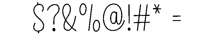 Brightly Shining Font OTHER CHARS