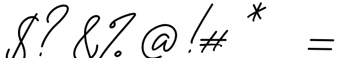 Brigitha Signature Font OTHER CHARS