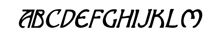 Brin Athyn Condensed Italic Font LOWERCASE