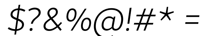 Brisa Sans Light Italic Font OTHER CHARS