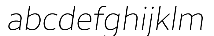 Brisa Sans Thin Italic Font LOWERCASE