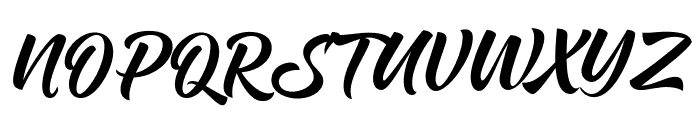 Brisket Script PERSONAL USE Regular Font UPPERCASE