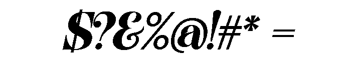 Brittany Example Italic Font OTHER CHARS