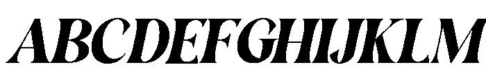 Brittany Example Italic Font UPPERCASE