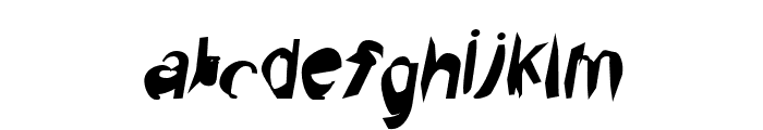 Broken Bold Condensed Oblique Font LOWERCASE