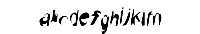 Broken Condensed Oblique Font LOWERCASE