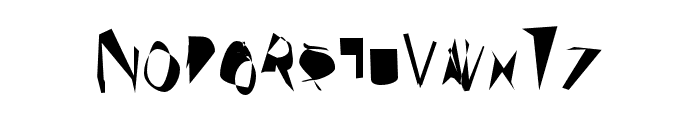 Broken Condensed Font UPPERCASE