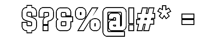 Brotesque Hollow Hollow Font OTHER CHARS