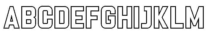 Brotesque Hollow Hollow Font UPPERCASE