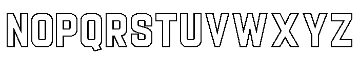 Brotesque Hollow Hollow Font UPPERCASE
