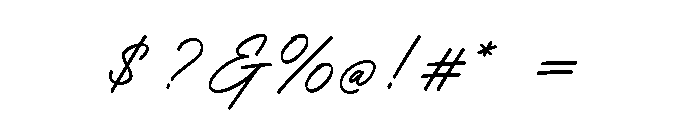 Brother Signature Font OTHER CHARS