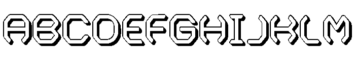 Broughts 3D Regular Font UPPERCASE