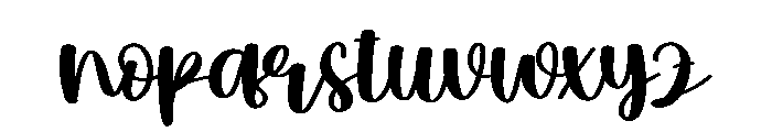 Bruney Font LOWERCASE