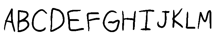 Bruno Hand Regular Font UPPERCASE