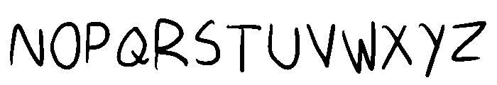 Bruno Hand Regular Font UPPERCASE