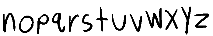 Bruno Hand Regular Font LOWERCASE