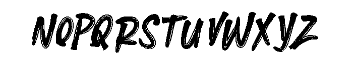 Brush Heats Font LOWERCASE
