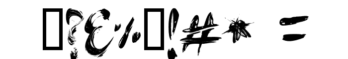 Brushed Font OTHER CHARS