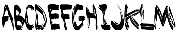 Brushed Font UPPERCASE