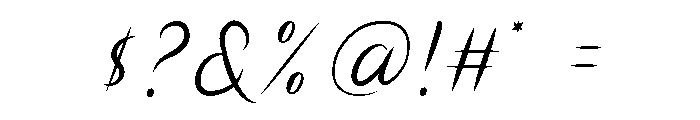 Brushline Font OTHER CHARS