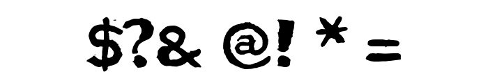 Bruta-Woodcut Font OTHER CHARS