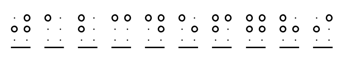 braille grid hc Font OTHER CHARS