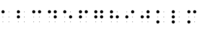 braille grid hc Font UPPERCASE