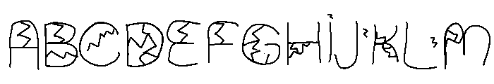 brokenPieces Font UPPERCASE