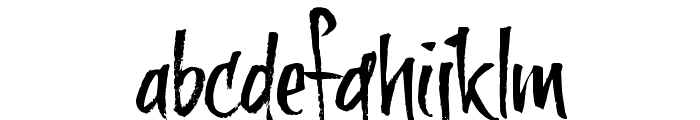 brushtipTexe TRIAL Font LOWERCASE