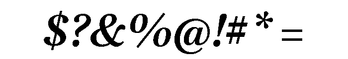 Brill Bold Italic Font OTHER CHARS