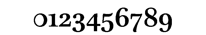 Brill Bold Font OTHER CHARS