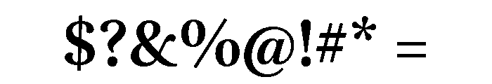 Brill Bold Font OTHER CHARS