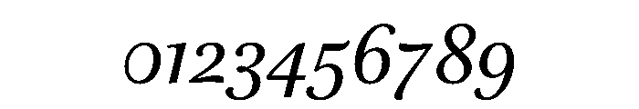 Brill Italic Font OTHER CHARS