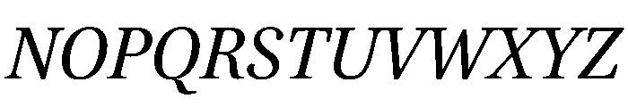 Brill Italic Font UPPERCASE