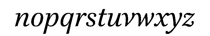 Brill Italic Font LOWERCASE